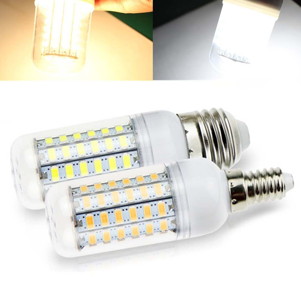 

E27 E14 B22 5W SMD5730 Pure White Warm White LED Corn Light Bulb Indoor Lamp AC85-265V