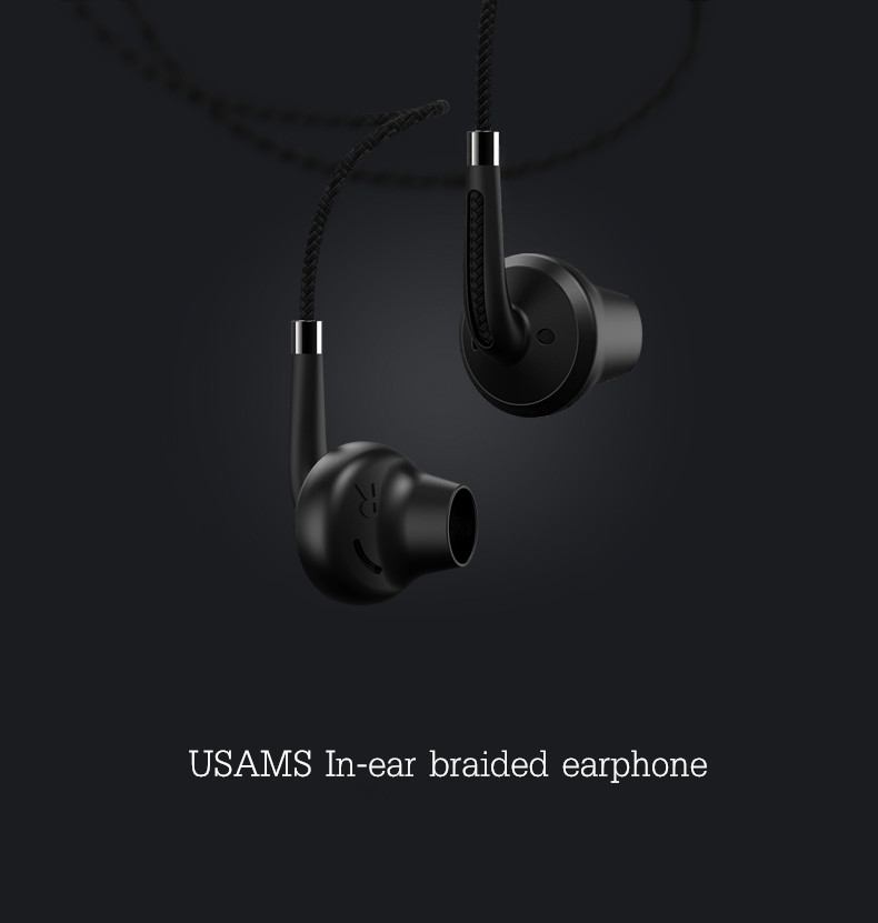 USAMS EP-14 In-ear 3.5mm Braided Wired Control Earphone Headphone With Mic