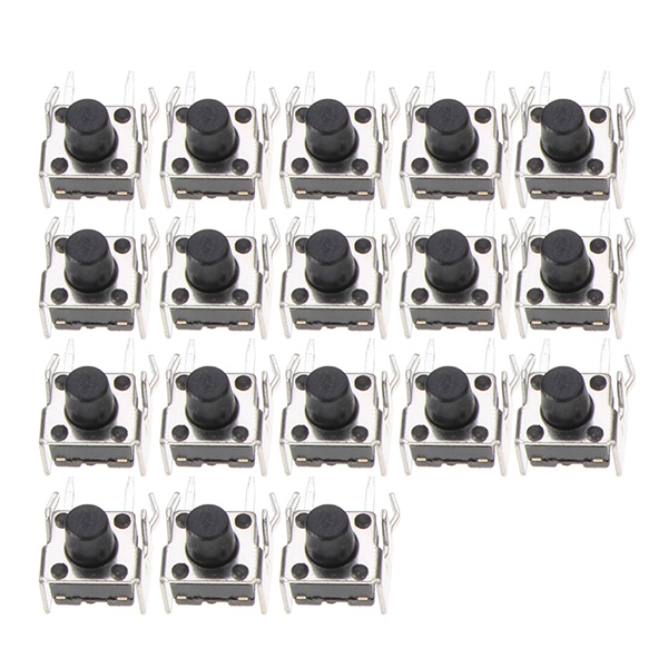 

20Pcs 6*6*7mm Micro Button Momentary Switch With Bracket Vertical Type