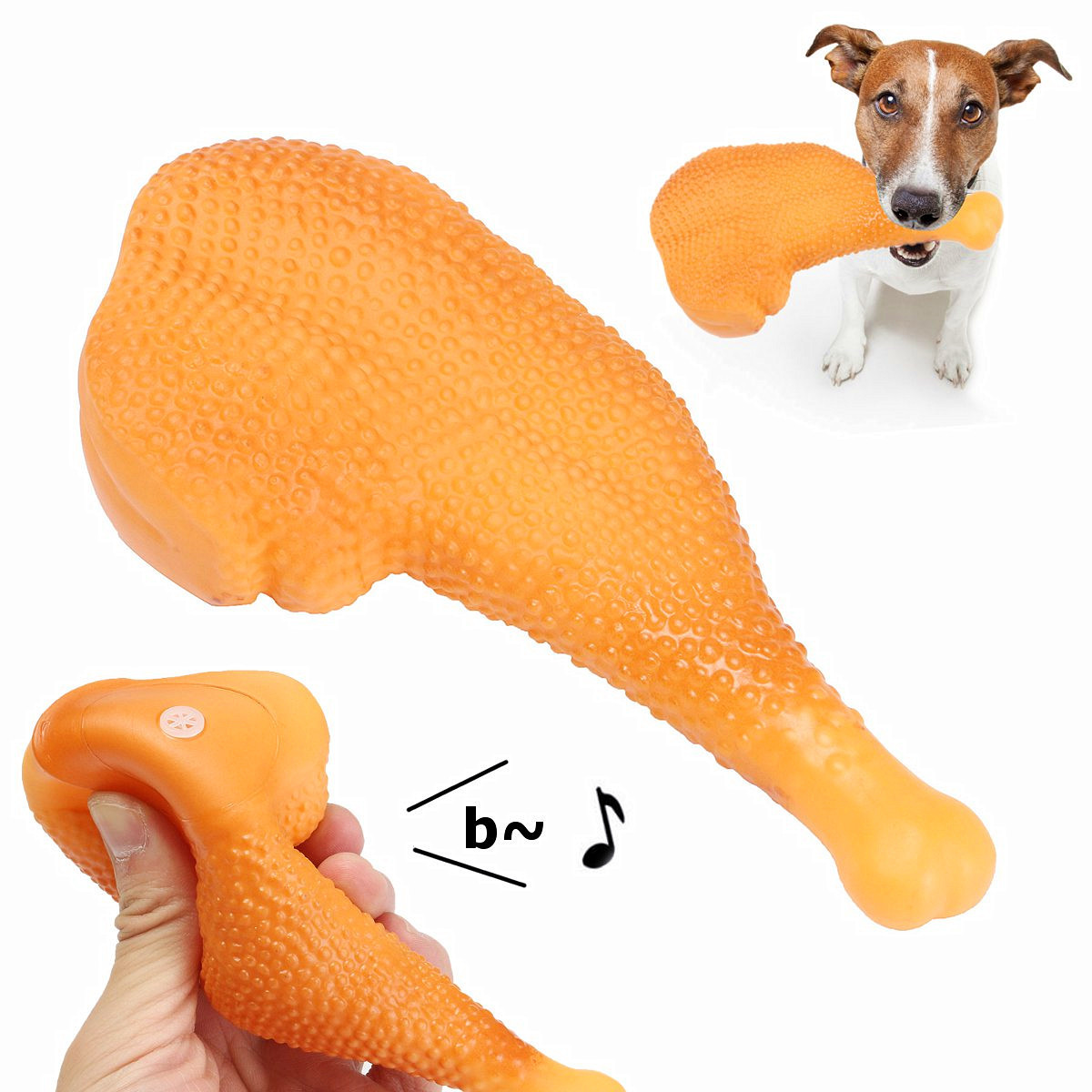 Simulation Soft Chicken Food Sound Toy For Pet Puppy - Photo: 1