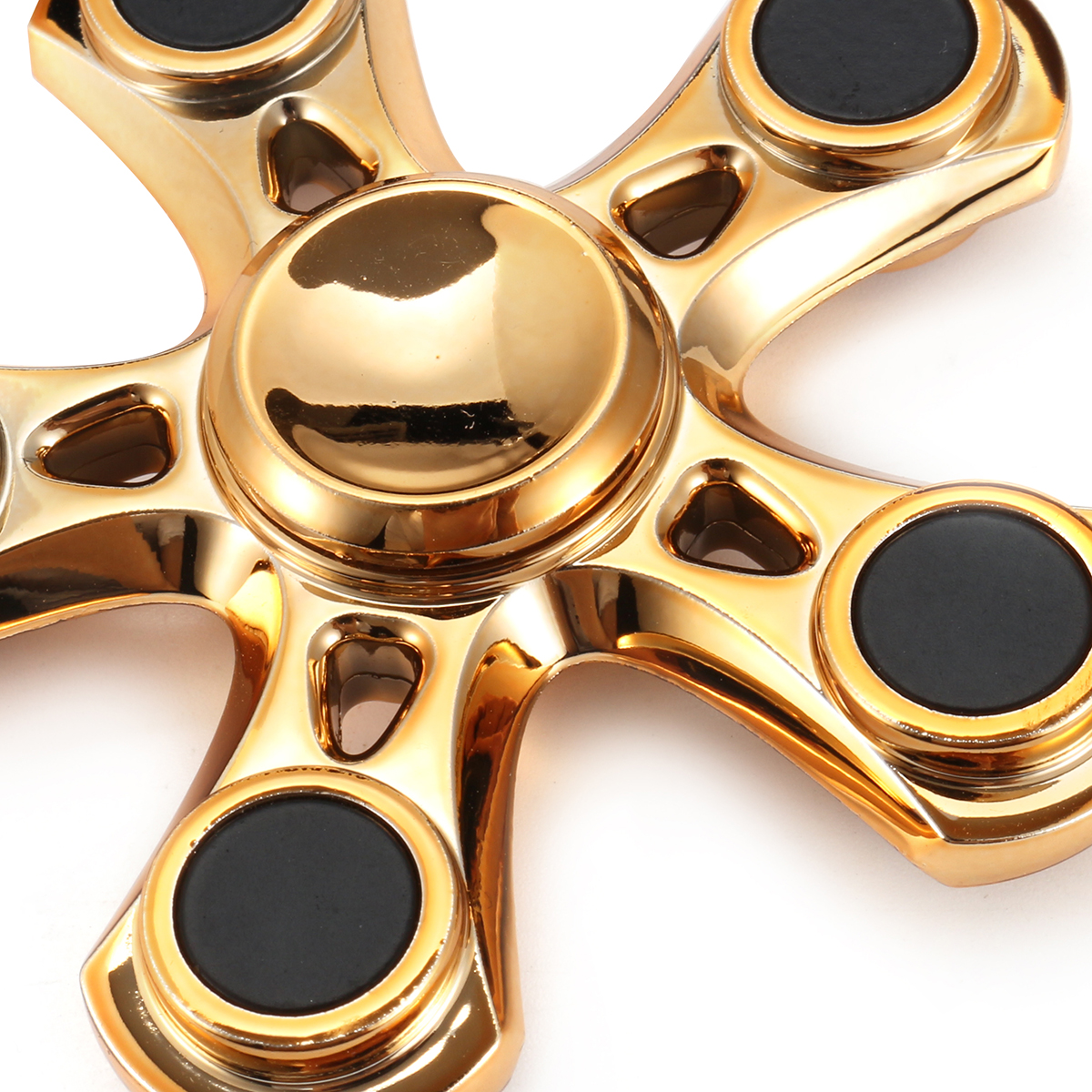 Aluminum Alloy Fidget Hand Spinner Gold Tri-Spinner Fidget