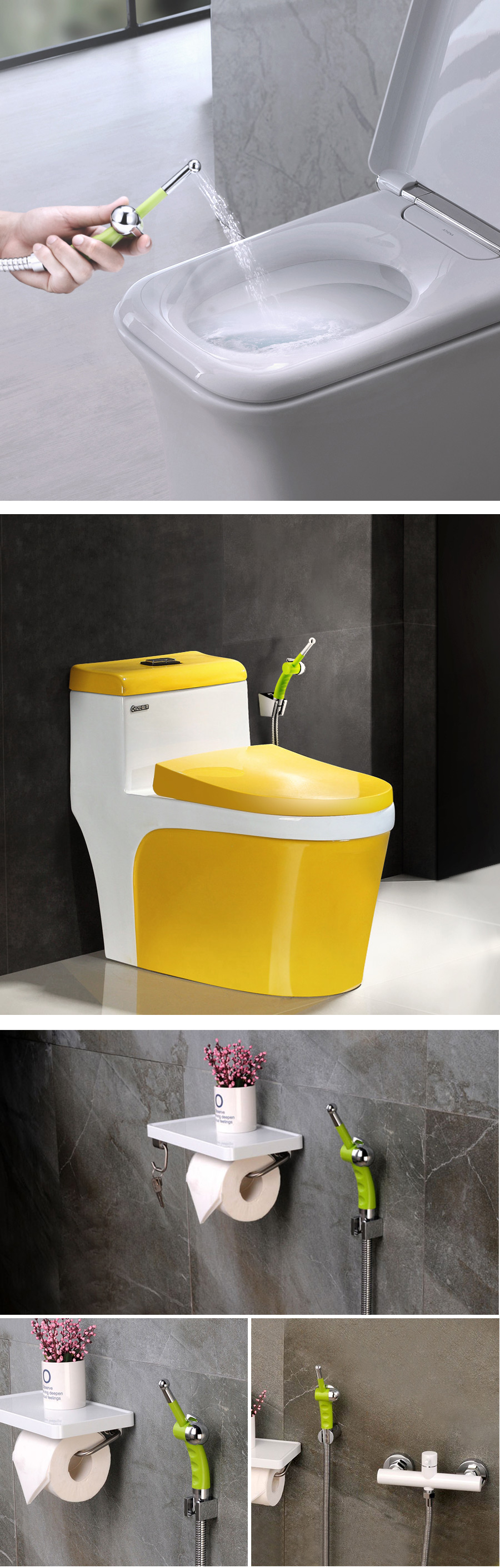 KCASA¿ Manual Operation Bidet Toilet Seat Shattaf Bathroom Kitchen Health Faucet