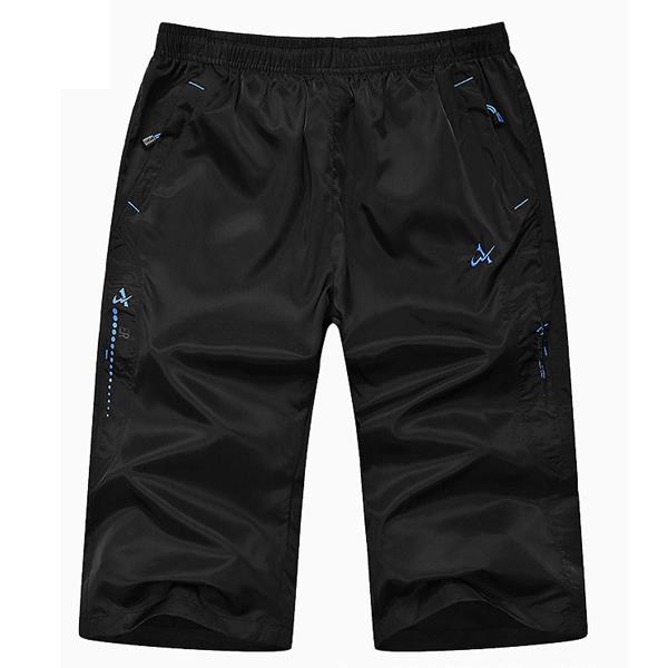 Mens Polyester Beach Shorts Capri Pants Casual Quick-drying Thin ...