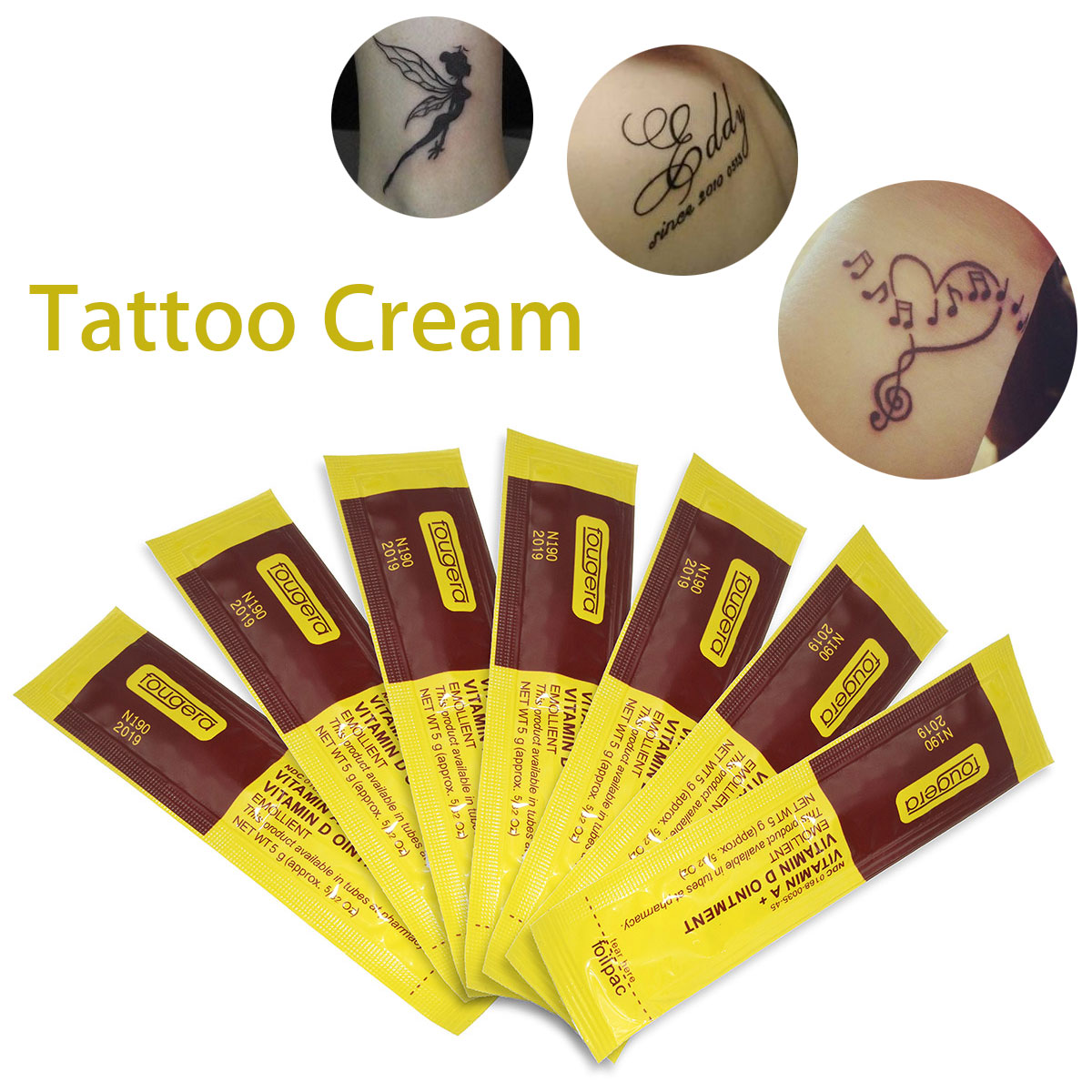 

50Pcs Tattoo Fast Healing Aftercare Cream Vitamin A+D Care Lotion Scar Prevention Ointment Salve