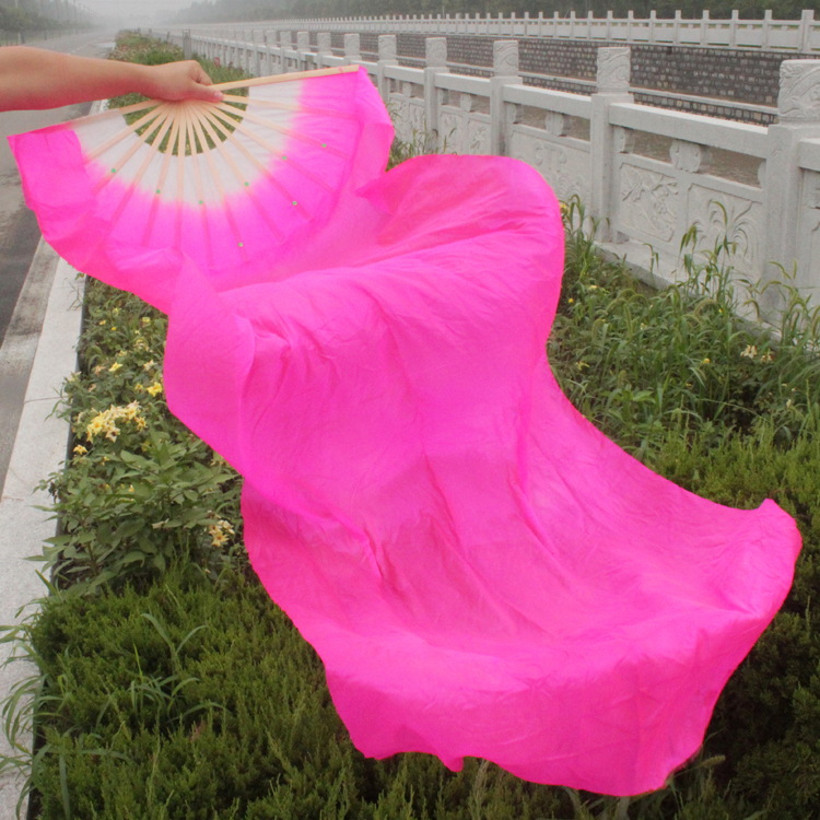 1.8m Lengthen Belly Dance Fan Silk Bamboo Fans Dance Dancing Performance Supplies
