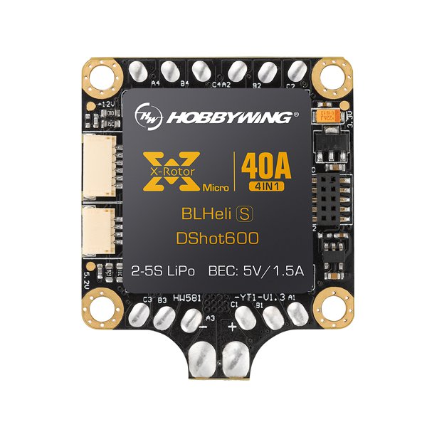 

XRotor Micro 40A 2-5S 4 in 1 BLHeli_S DShot600 Ready FPV Racing Brushless ESC Support DShot/300/600