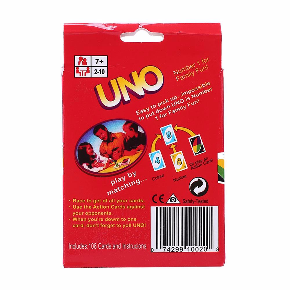 UNO 108 Fun Standard Playing Cards Game For Family Friend Travel Instruction NEW - Photo: 8