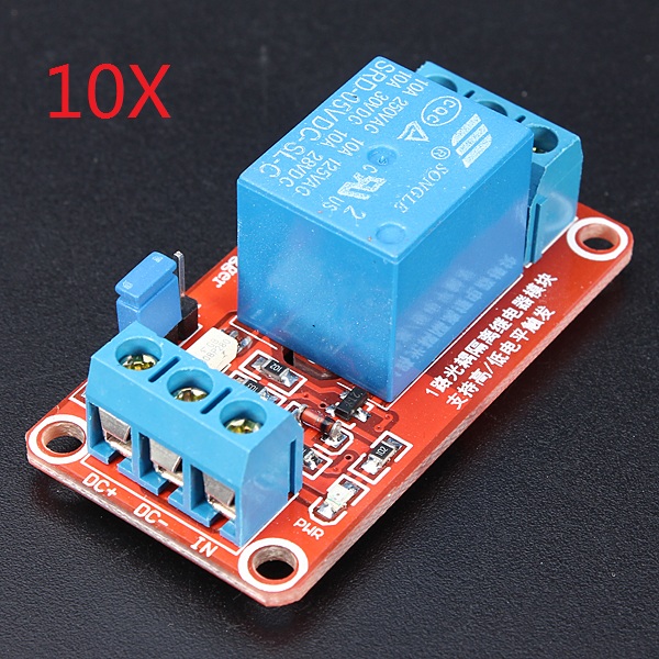 4a35cfd2-034a-4154-bfd5-270136447baf 10Pcs 5V 1 Channel Level Trigger Optocoupler Relay Module For Arduino