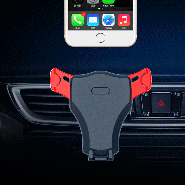 Gravity Lock Voiture Air Vent Telephone Titulaire 360 ??Degres Rotation Reglable Support Support pour iPhone Samsung