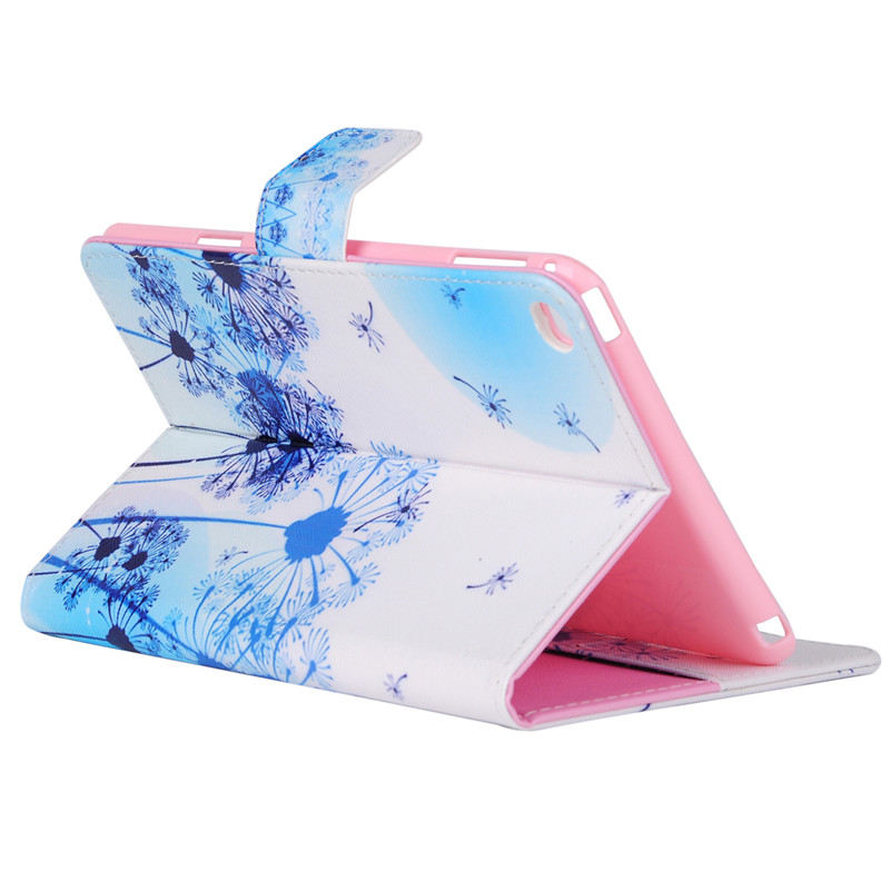 

ENKAY Dandelion PU With Card Slot Support & Intelligent Sleep Protection Case For iPad Mini 4