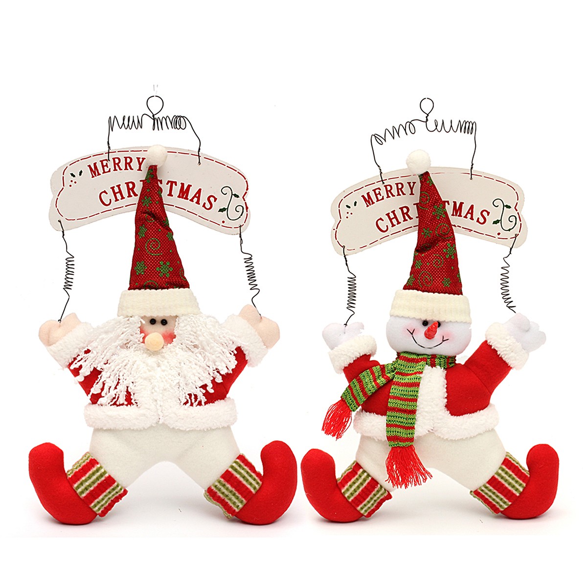 Christmas Decoration Welcome Snowman Santa Claus Door Hanging Party Ornaments - Photo: 1