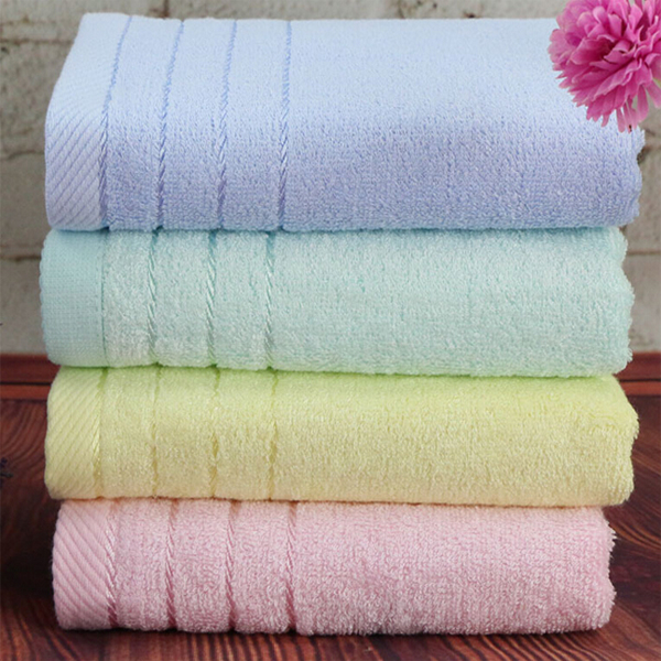 

34x71cm Bamboo Fiber Satin Striped Absorbent Towel Antibacterial Deodorizing Face Cloth Shower Wash