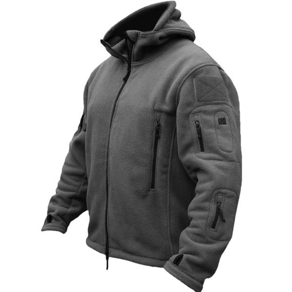 Men Tactical Military Winter Fleece Hooded Outdoor Sports Jacket ...