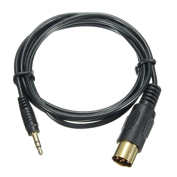 

3.5mm 8-PIN Car Radio AUX Cable Adapter Input Black Wire For Alpine M-BUS Stereo