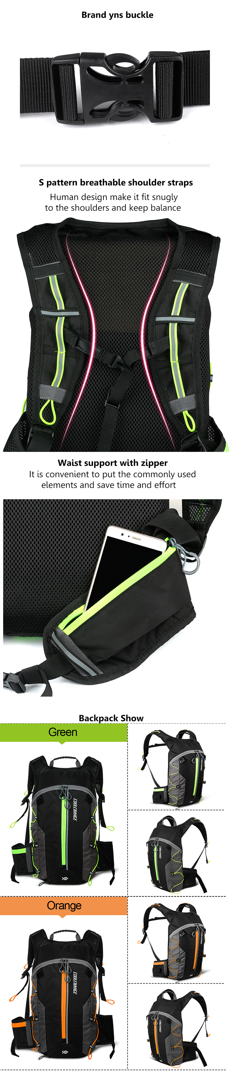 CoolChange 10L Ultralight Waterproof Sports Breathable Backpack Bicycle Bag Folding Water Bag