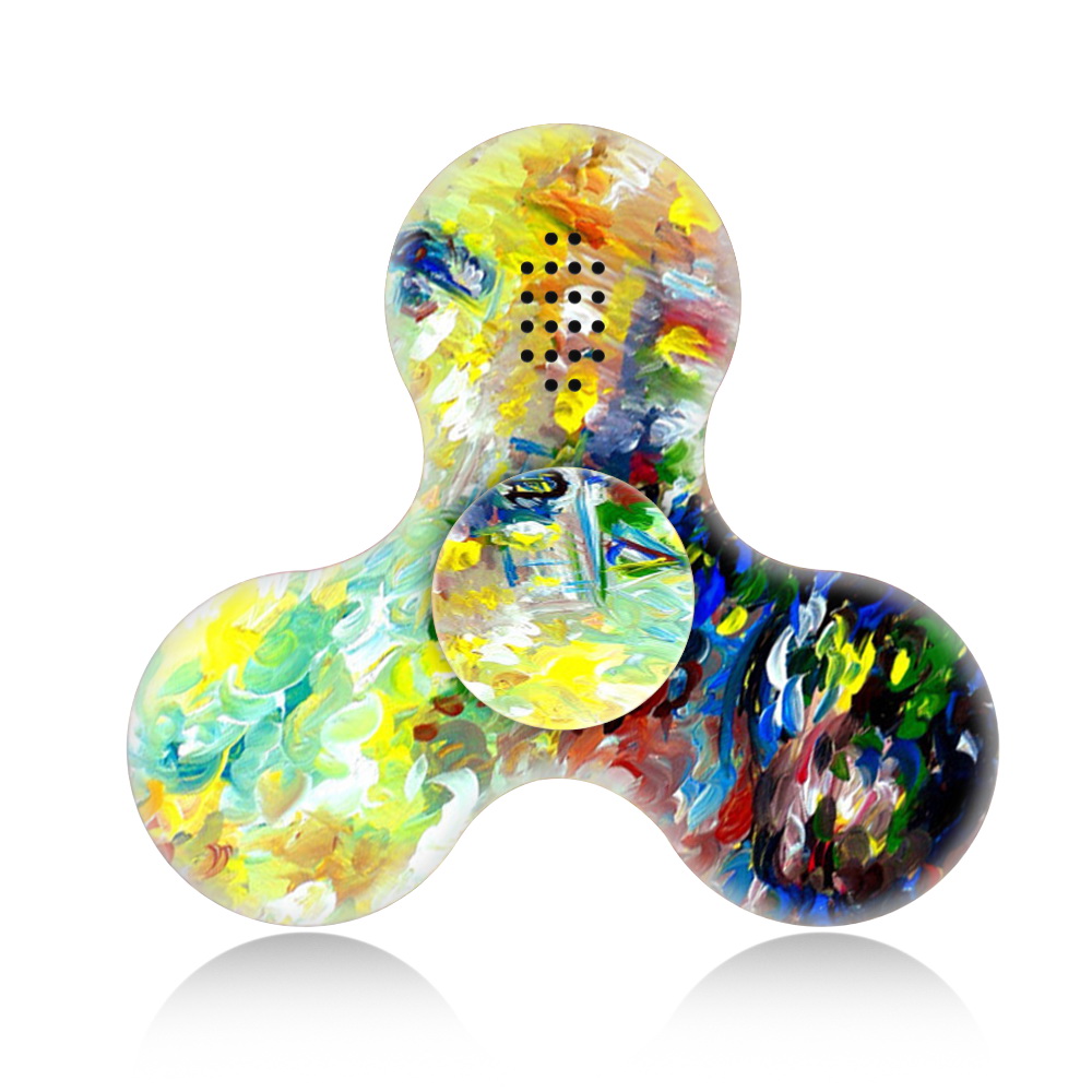

ECUBEE Bluetooth Music LED Fidget Spinner Color Paint Hand Spinner Finger Focus Reduce Stress Gadget