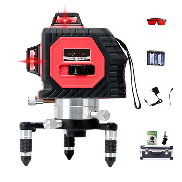 

12 Line 3D Laser Level 360 Vertical and Horizontal Laser Level Self-leveling Cross Red Line 3D Laser