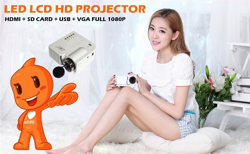 UC28+ Mini Multimedia LED Projector Home Cinema AV VGA SD USB HDMI