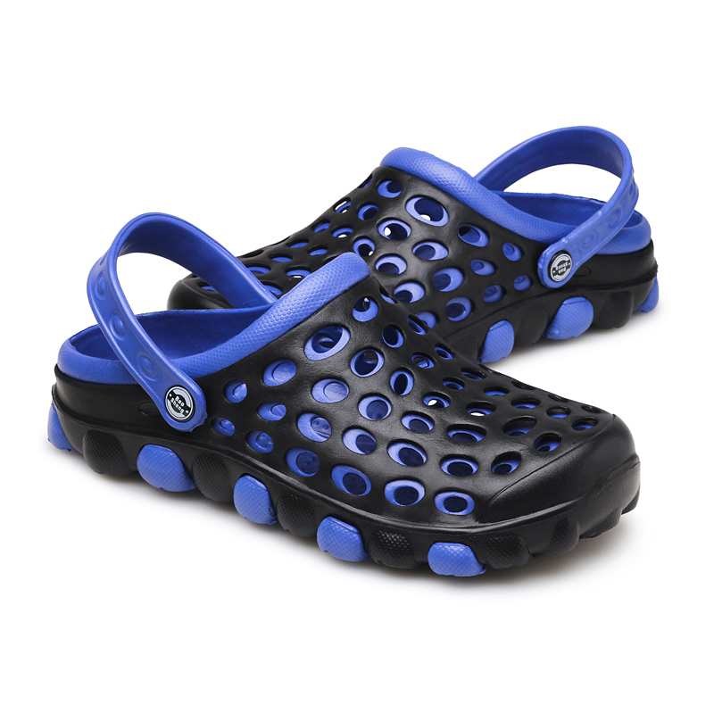 Men Hole Breathable Beach Sandals Slip On Waterproof Garden Shoes Sale ...