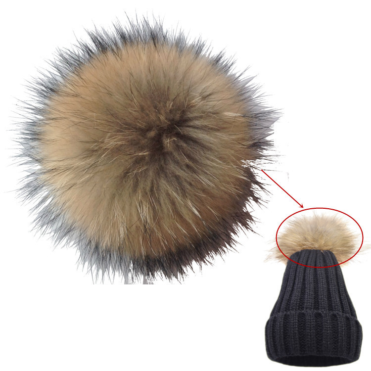 

Special Faux Fur Pom Bobble With Press Stud Handmade Hats Accessories Pompom For Hat