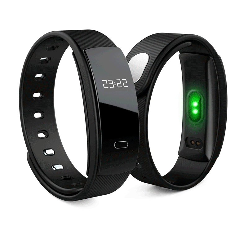 

QS80 Blood Pressure Heart Rate Health Monitor Healthy Band Sport Sleep Smart Bracelet IP67 Waterproof