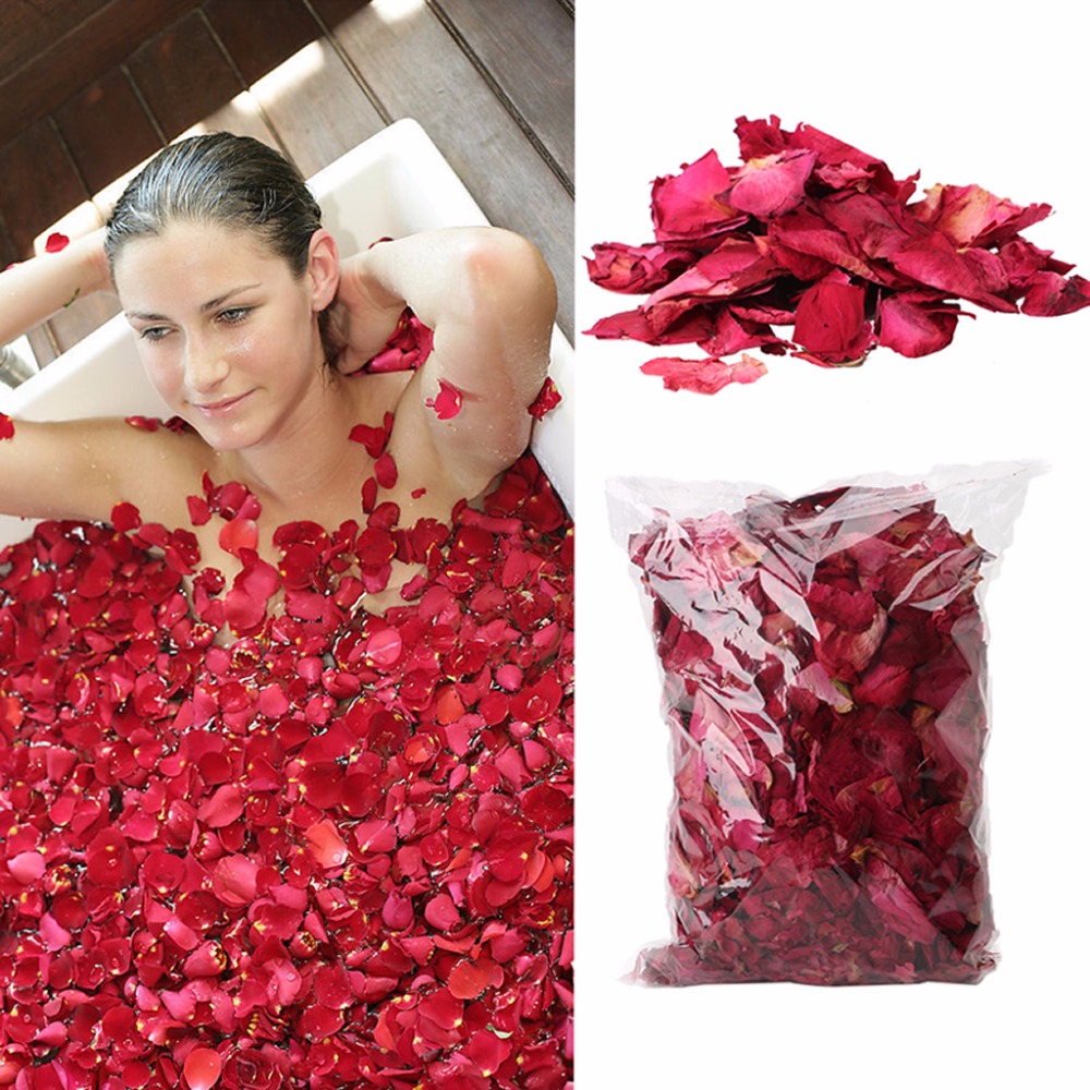 Dried Rose Petals Bath Tools Natural Dry Flower Petal Spa Whitening Shower 