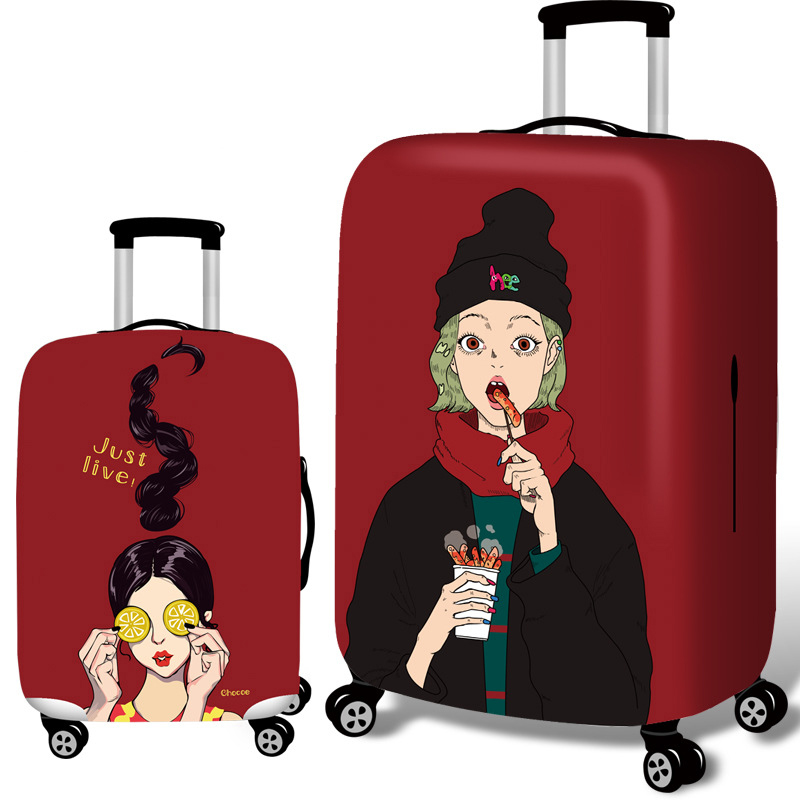 Protecteur durable de valise de couverture elastique de bagage de filles fraîches