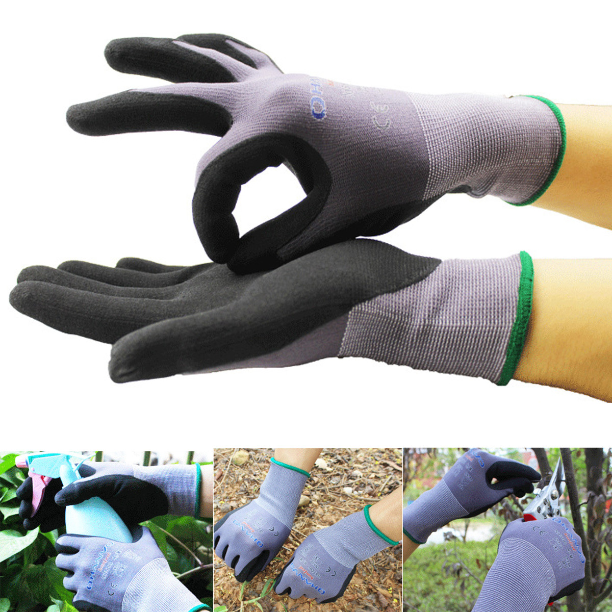 Gant respirant resistant a lusure de gants protecteurs exterieurs de jardin pour des travaux mecaniques dentretien menager