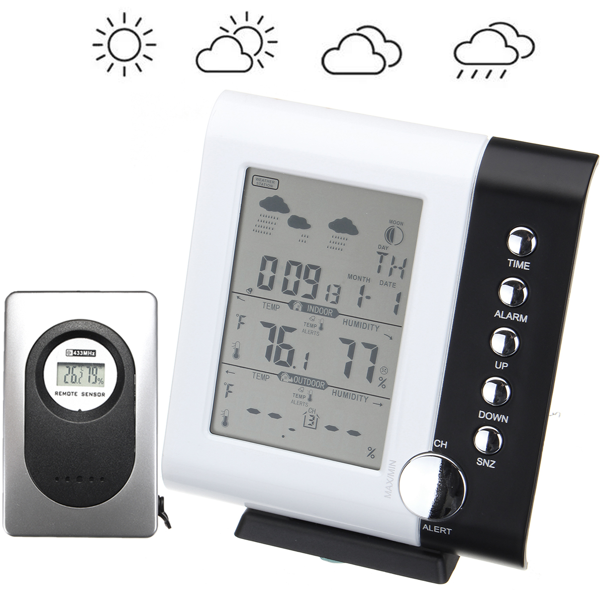 

LCD Display Wireless Weather Station Digital Temperature Humidity Tester