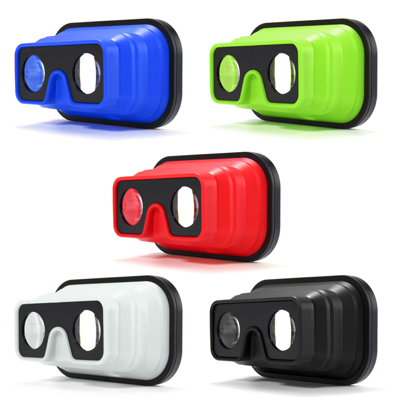 

3D Foldable Silicone Virtual Reality VR Glasses for 4.0 to 5.8 Inches Cellphone