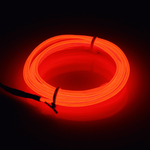 5M Soft Flash Flexible Strip EL LED Light Neon Glow Tube Wire Rope Battery J1