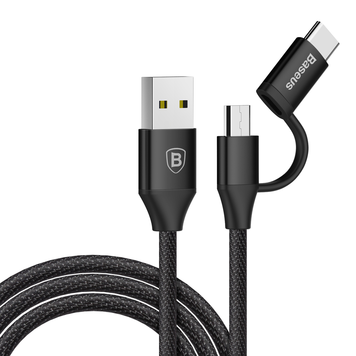 

Baseus Yiven 2A Micro USB+Type-C 1M Charging Data Sync Cable for Samsung S8 Xiaomi 6 5C Huawei