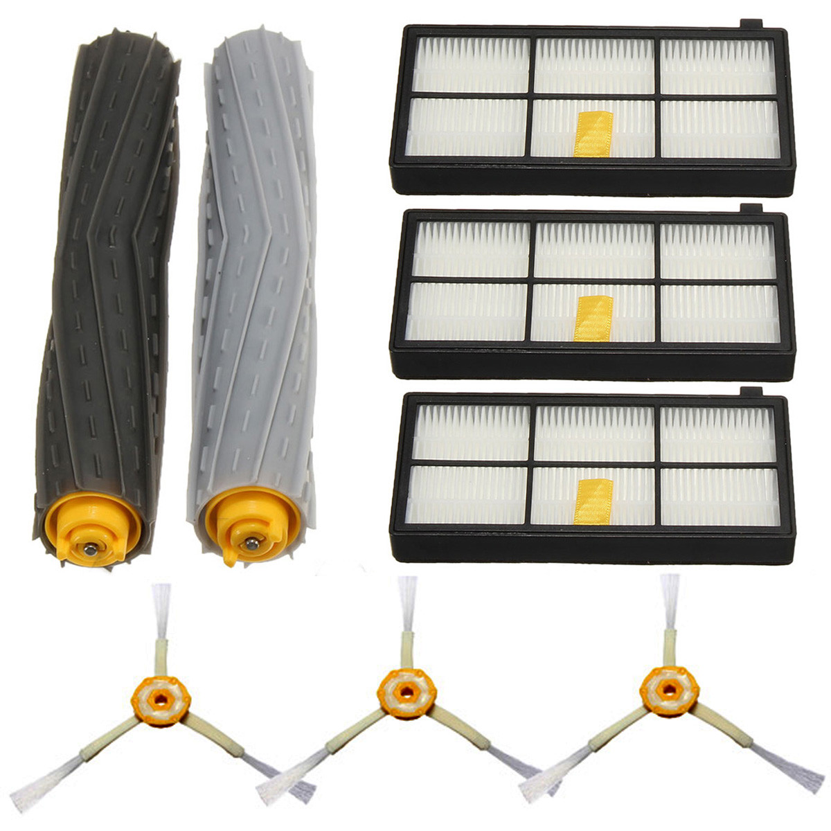 

8Pcs Filters Brush Pack Replacement Kit For iRobot Roomba 800 Series 800 870 880