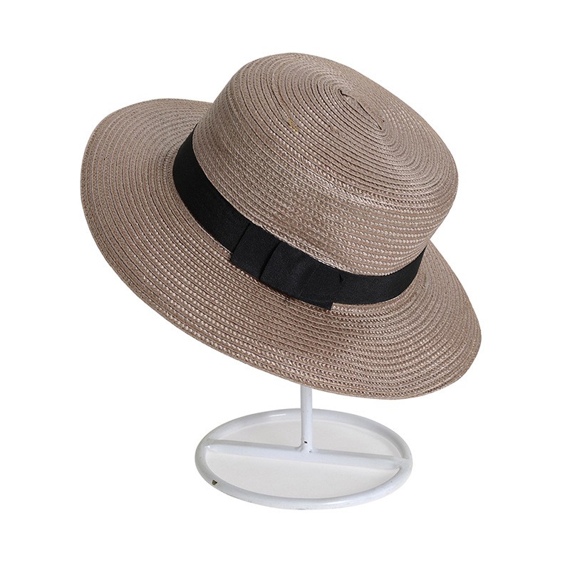 

Unisex Men Women Straw Fedora Hat Trilby Bowknot Panama Summer Jazz Beach Sun Cap