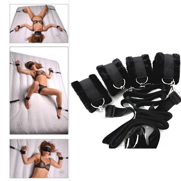 

Thicken Fleece Bondage Bed Cuffs Collar Sex Adult Toys For Couples