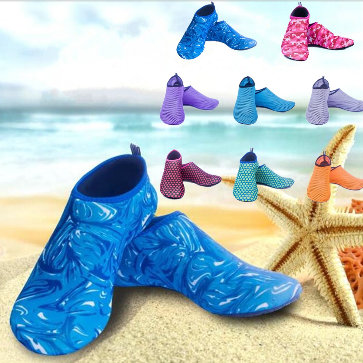 Leucothea Kids Adult Diving Socks Water Shoes Aqua Socks Pool Beach Swim Slip 