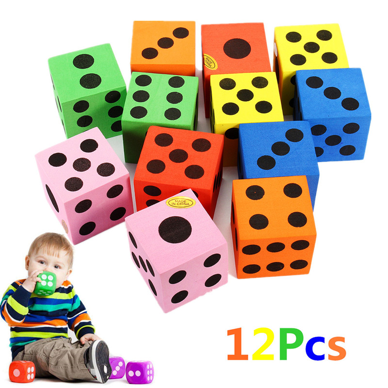 Children Colored Foam Dot Dice By Learning Resources Soft Maths Dice Toys ONE 