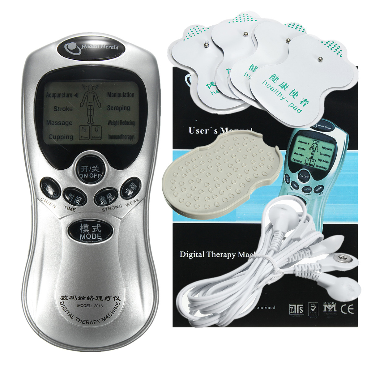 

Electrical 4Pads Full Body Massager Digital Massage Acupuncture Therapy Pulse Relief Relax Machine