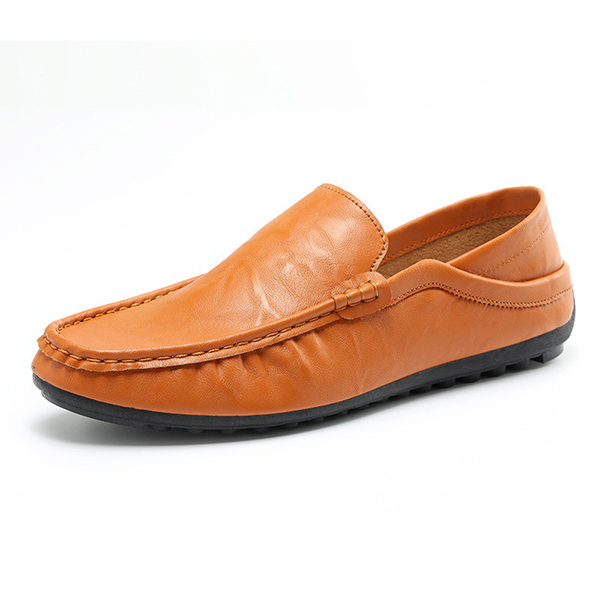 

Men Leather Slip On Mens Driving Moccasin Loafer Casual Soft Comfortable Flats Shoes
