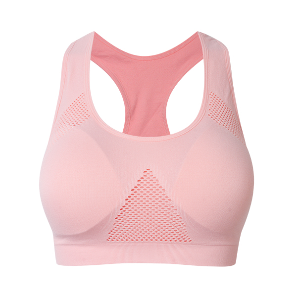 Plus Size Wireless Breathable Seamless Padded Racerback Yoga ...