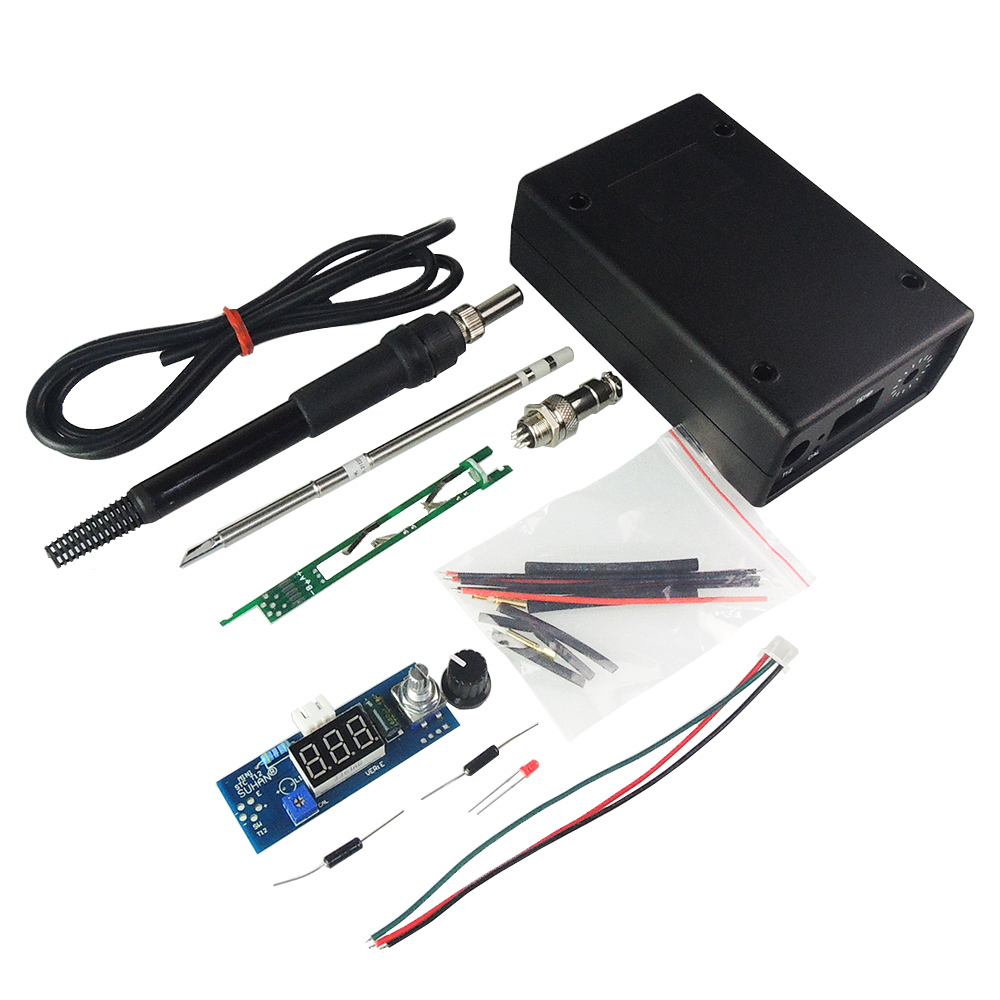 

Electric Unit Digital Soldering Iron Station Temperature Controller Kits for HAKKO T12 Handle DIY Kits LED Vibration Switch