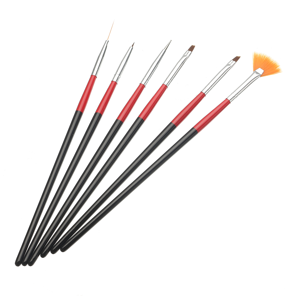 

6 Pcs UV Gel Nail Art Design Set Dotting Painting Drawing Polish Brush Pen Tools Kit