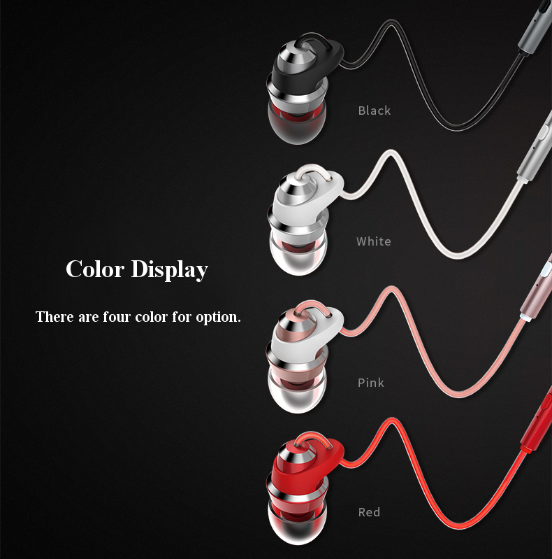REMAX RM-585 3.5mm In-ear Stereo Metal Earphone for Samsung Xiaomi iPhone