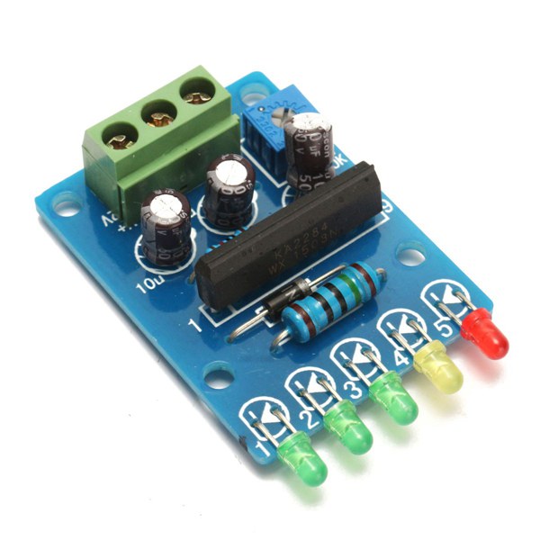 

VU Meter Driver Module Audio Level Indicator Power Meter Board 5 LED Level Indicating