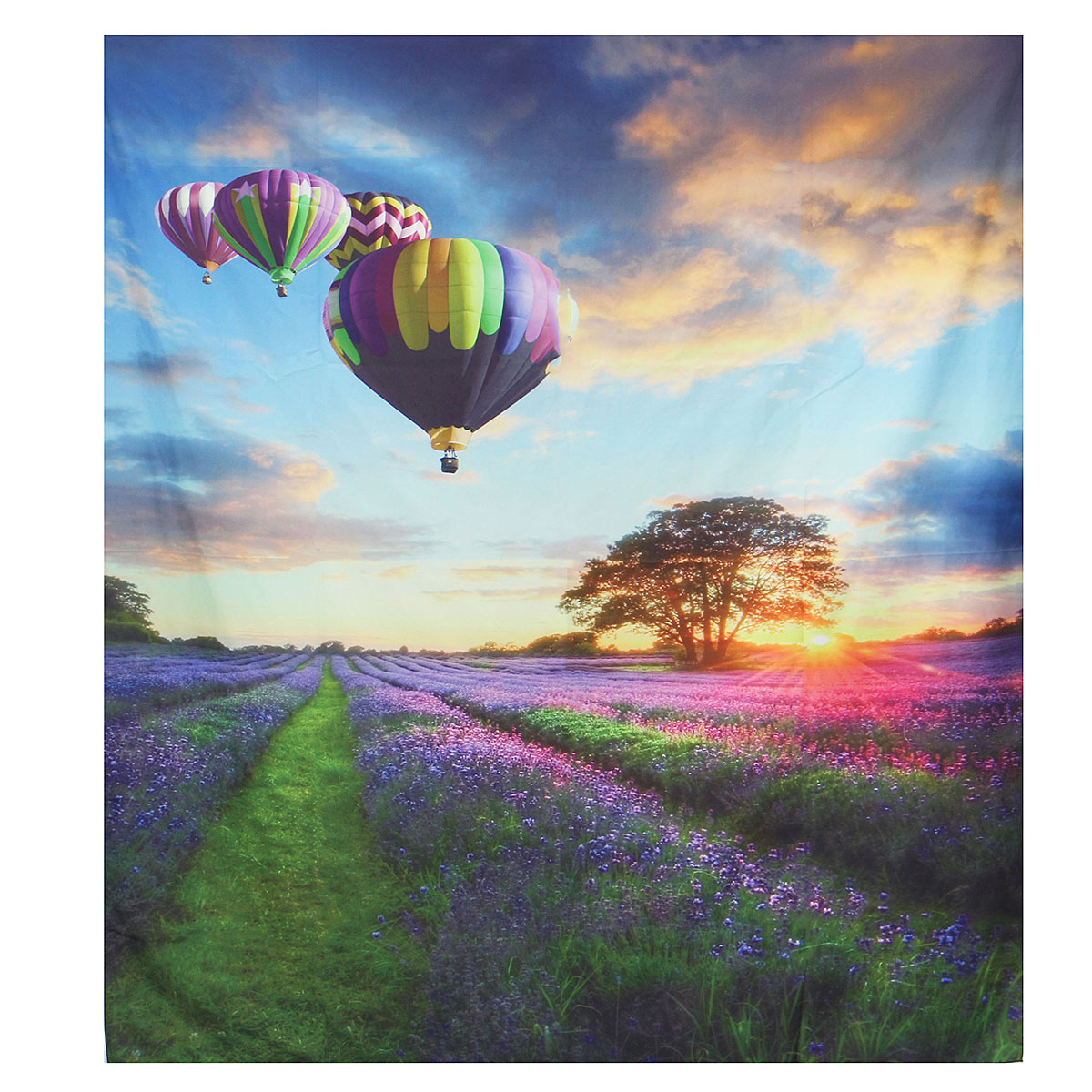 

IPRee™ 150x130CM Outdoor Travel Beach Towel Mat Hot Air Balloon Lavender Bohemian Cotton Tapestry