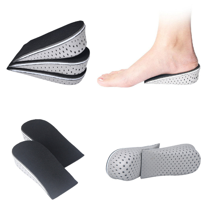 Unisex Increase Height High Half Insoles Memory Foam Shoe Inserts Cushion Pad 