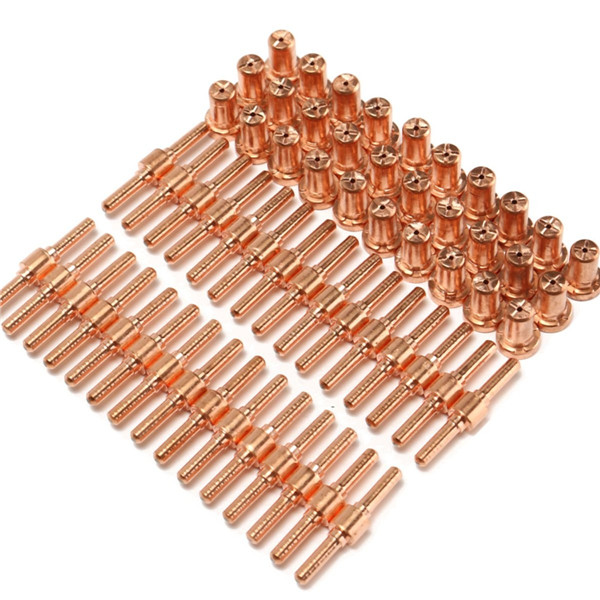 60pcs Consumables Extended Long Tip Electrodes and Nozzles for PT31 LG40 40A Air Plasma Cutter