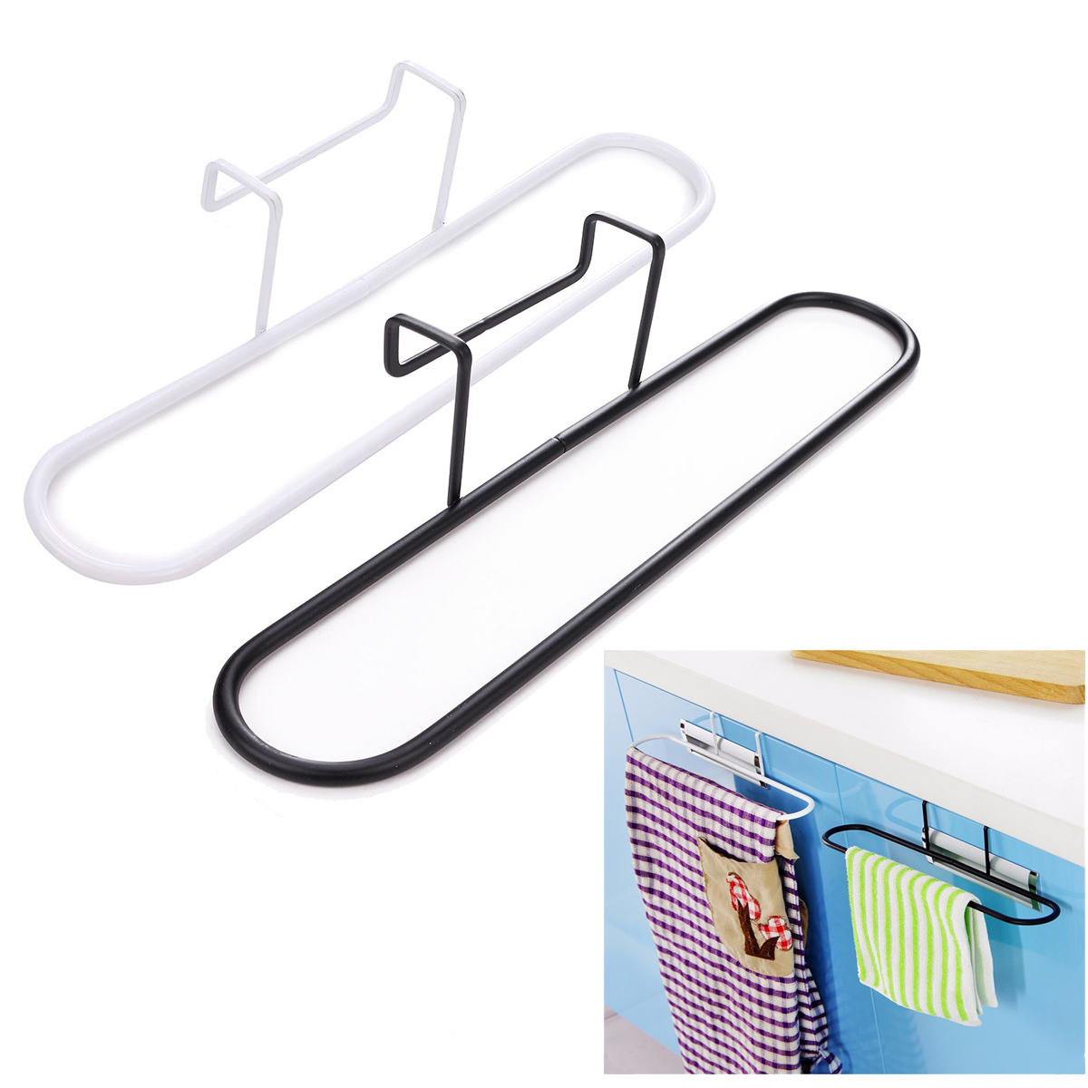 

Multipurpose Towel Rack Seamless Free Nail Cloth Rack Bathroom Hangers Hook