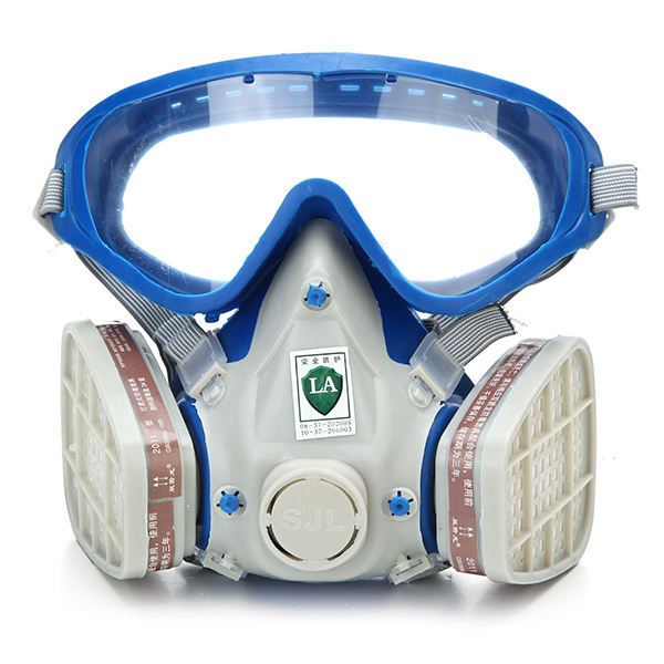 Silicone Full Face Respirator Gas Mask & Goggles
