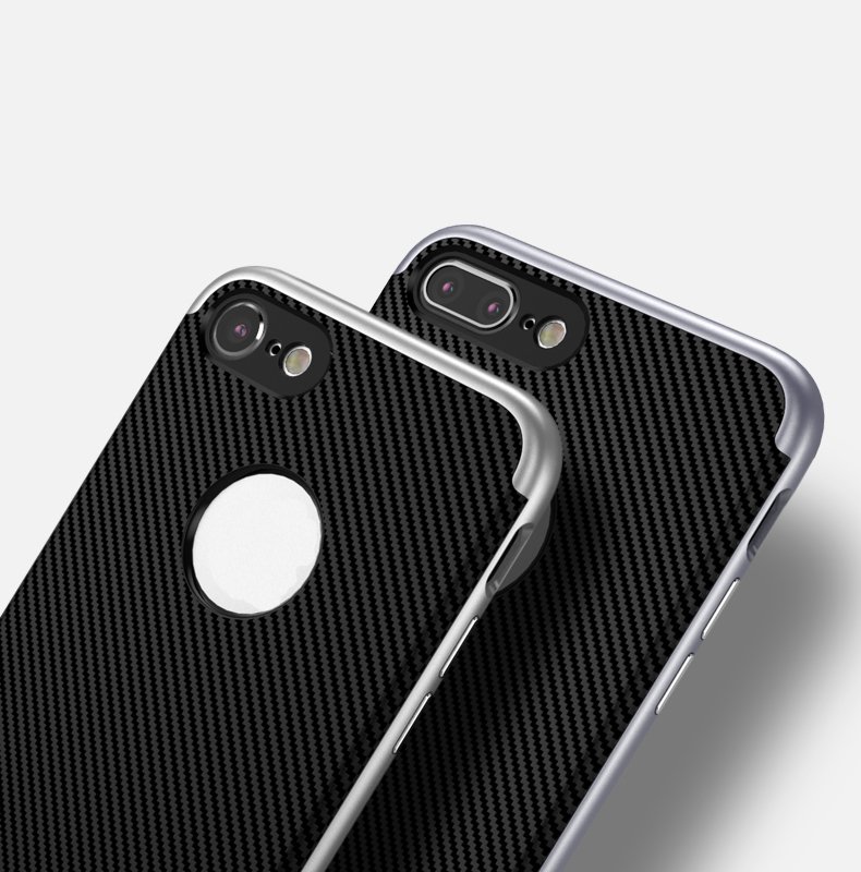 

Luxury Ucase 2 In 1 TPU PC Dual Protection Carbon Fiber Shockproof Case For iPhone 7